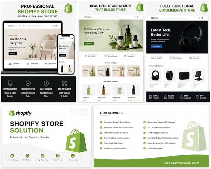 build a professional shopify dropshipping store