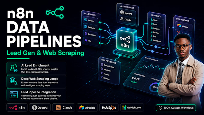 n8n lead generation web scraping shopify crm automation
