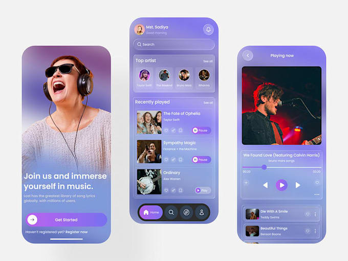 develop music streaming app live streaming app video streaming website