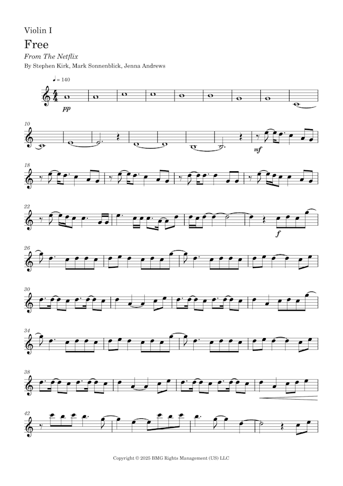 extract individual parts from music score