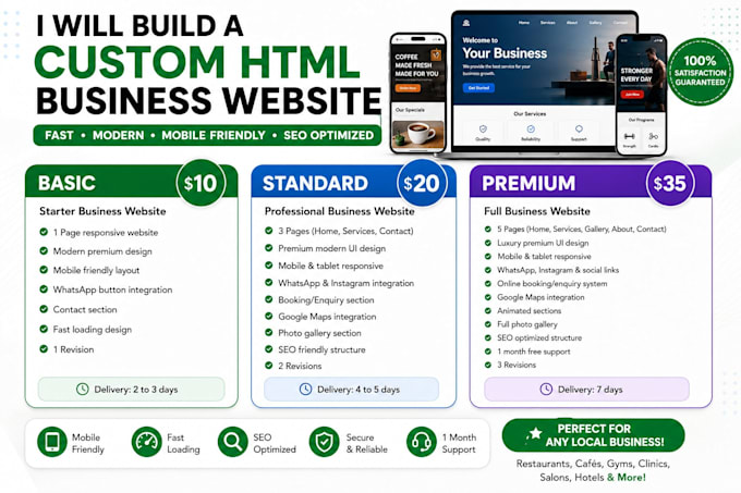 build a custom HTML restaurant website with booking page