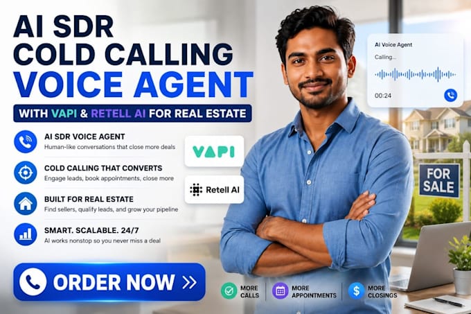setup ai sdr cold calling agent real estate multi ai agent with vapi retell ai
