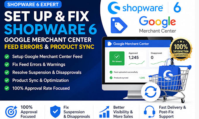 setup fix optimize software google merchant center feed errors and product sync