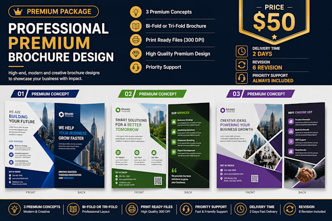 design professional flyer, brochure, and marketing materials