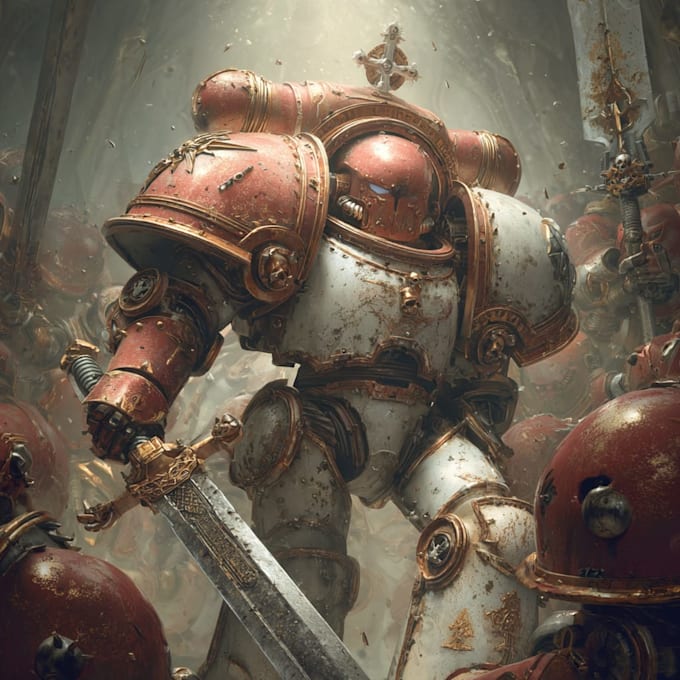 draw a fantasy or warhammer 40k character
