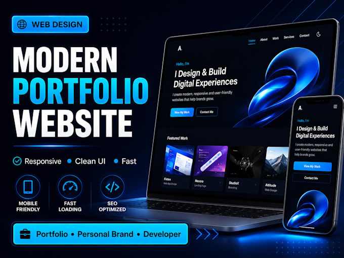design and build a modern portfolio website