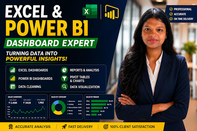 create interactive power bi dashboards and excel reports