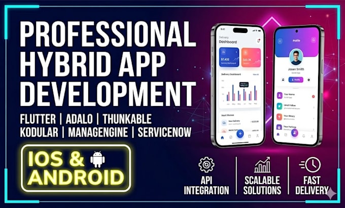 build apps with manageengine, thunkable app servicenow, adalo, kodular, flutter