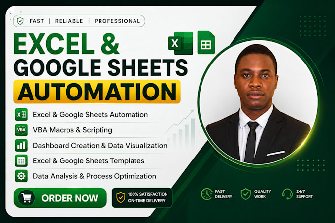 build automated excel data system, google sheets and power bi dashboards