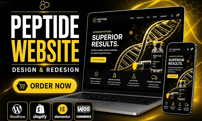build peptide website peptide store research peptide woocommerce peptide website