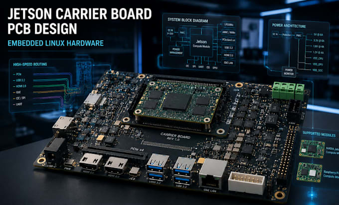 design jetson orin nx nvme ubuntu mipi csi pcie carrier board pcb embedded linux