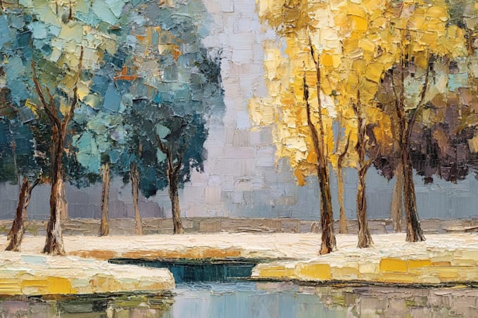 paint modern abstract artwork and custom illustration