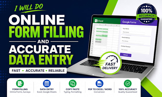 do online form filling and accurate data entry fast