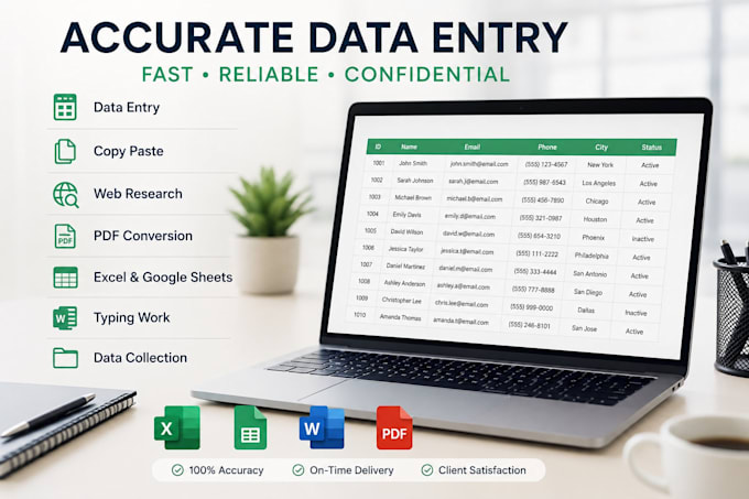 do reliable data entry and admin support