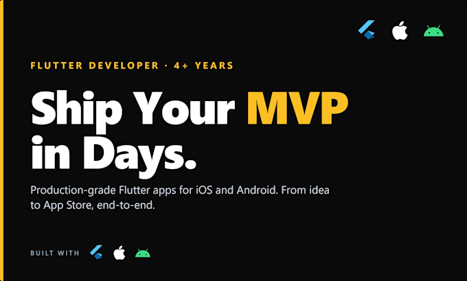 develop your flutter mobile app mvp for ios and android
