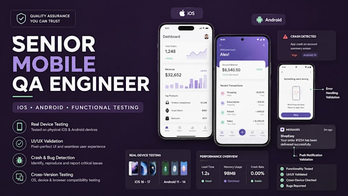 be your senior QA for mobile app testing ios and android