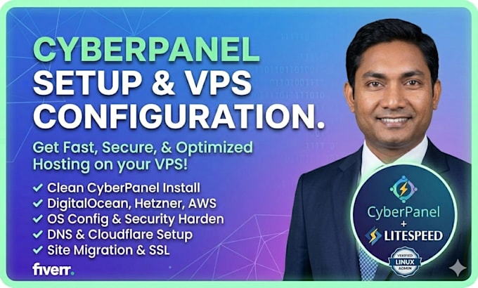 set up configuration and manage cyberpanel on vps server