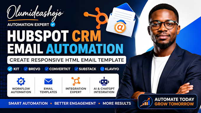 hubspotcrm email automation create responsive html email template with kit brevo