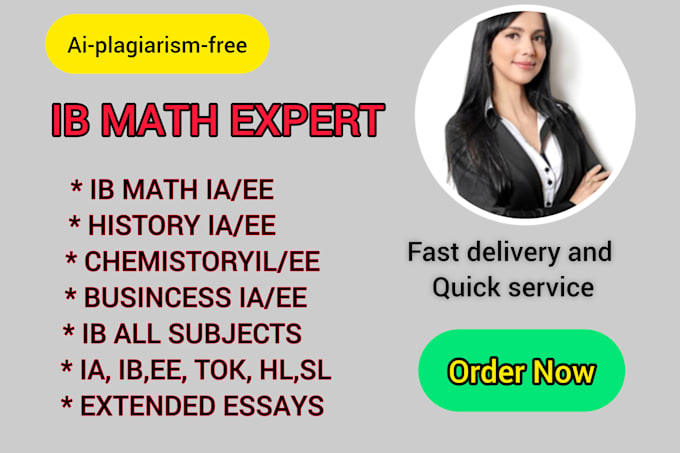 do perfectly do ib math ia, history ia, business and chemistry ia