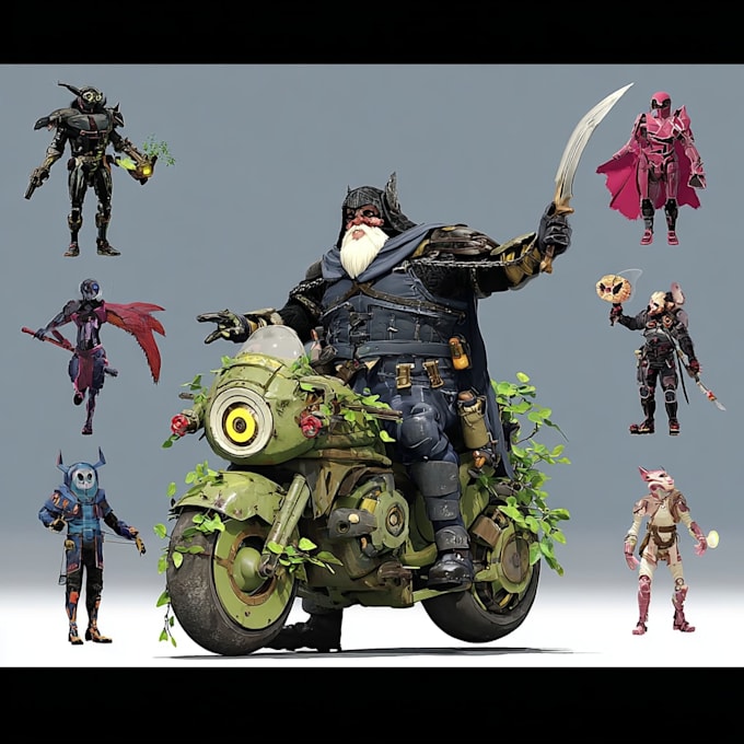 design unique character concept art