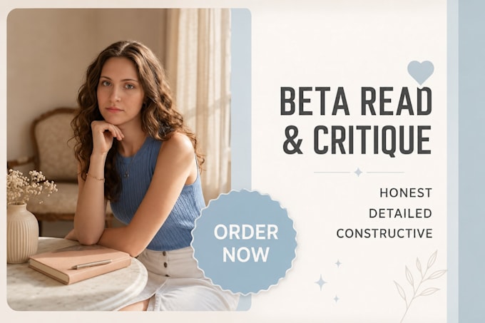 beta read and critique your romance or thriller story
