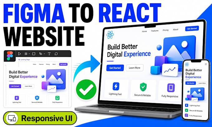 convert figma to react website
