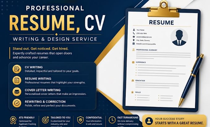 write a powerful resume CV and linkedin optimization