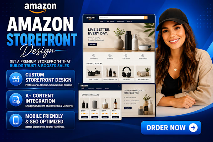 professional amazon brand store or storefront design