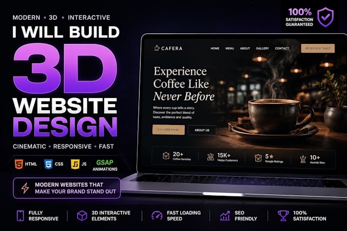 make modern and responsive website that actually get clients