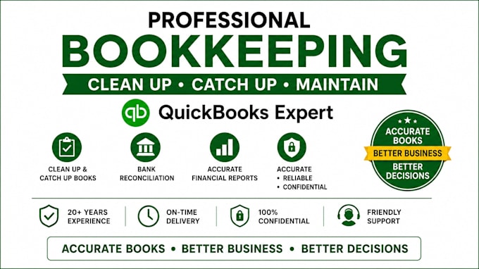 clean up and catch up your intuit quickbooks bookkeeping