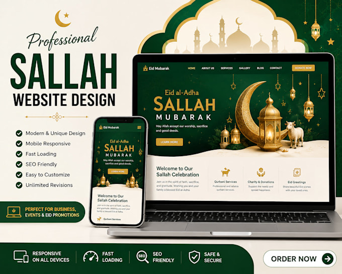 create a professional salla  landing page design