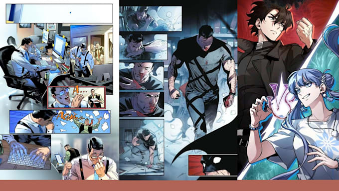 do webtoon comic panels and episodes manga art  illustration