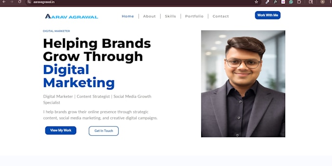 create website on wordpress, portfolio website development