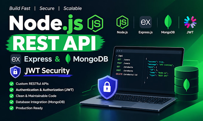 build a secure nodejs rest API with mongodb for your backend