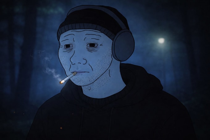 make a cinematic wojak for low budget stories wojak meme