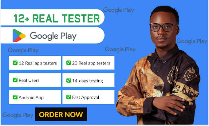 provide 12 or 20 real app listers for google play console closed testing