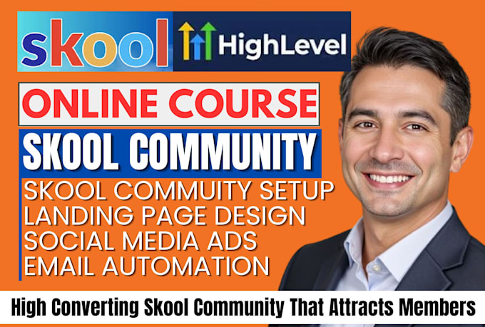 skool online course community, skool course community manager, skool banner