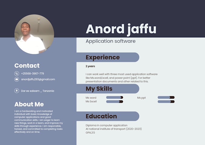 create a good attractive CV