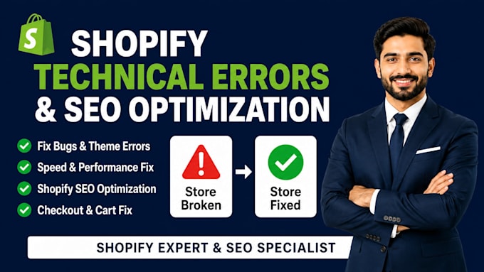 fix shopify technical errors bugs and optimize your store for SEO
