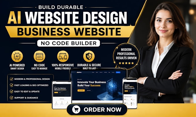build durable ai website design business website no code builder