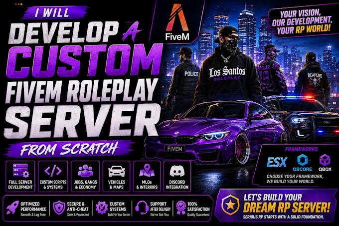 develop a custom fivem roleplay server from scratch