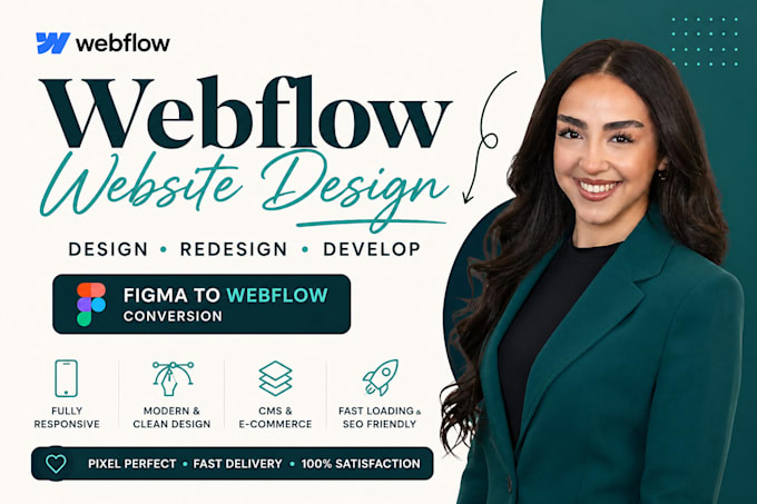 design, redesign and develop webflow website, convert figma to webflow