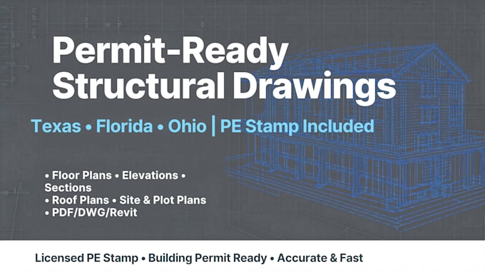structural engineer drawing texas pe stamp ohio florida pe stamp building permit