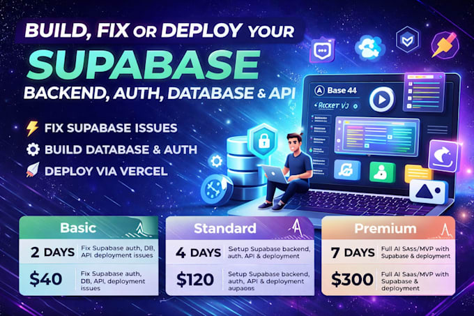 build fix deploy your supabase backend auth database and API