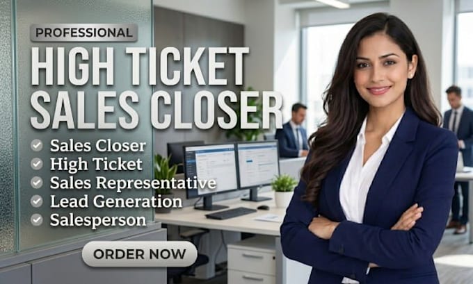 be your sales closer and high ticket sales representative