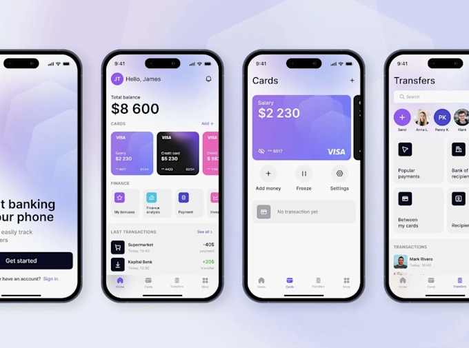 develop large fintech infrastructure app, banking app, money transfer app