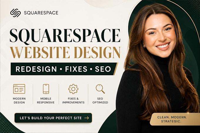 do squarespace website design, redesign squarespace or fix squarespace, SEO