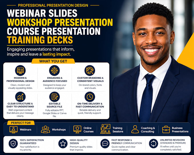 design webinar slides workshop presentation course presentation training decks