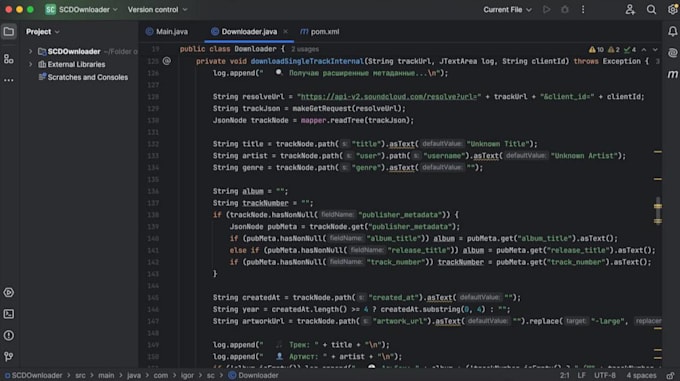 write a java project