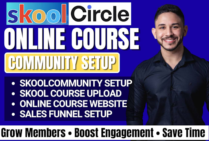 setup skool community online course setup mighty network membership system
